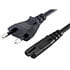 8002.079,2-Conductor,2-Conductor AC Power Cord 0.75mm2 CEE 7/16 Euro 2 to C7 Plug H03VVH2-F Jacket 6.6 Feet Black