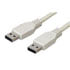 10U2-02103,USB Cables,USB A Male To USB A Male 2.0 Cable Beige 3 Feet